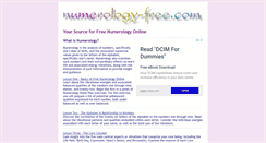 Desktop Screenshot of numerology-free.com