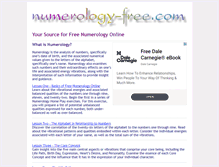 Tablet Screenshot of numerology-free.com